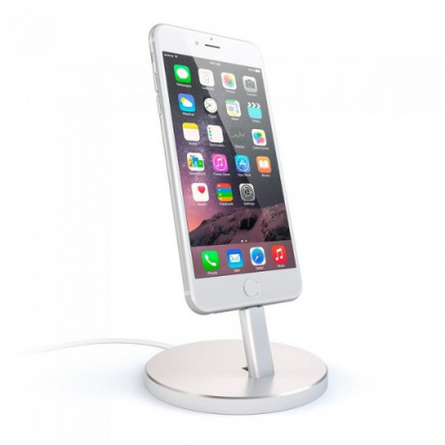 Подставка Satechi Aluminum Desktop Charging Stand for iPhone Silver